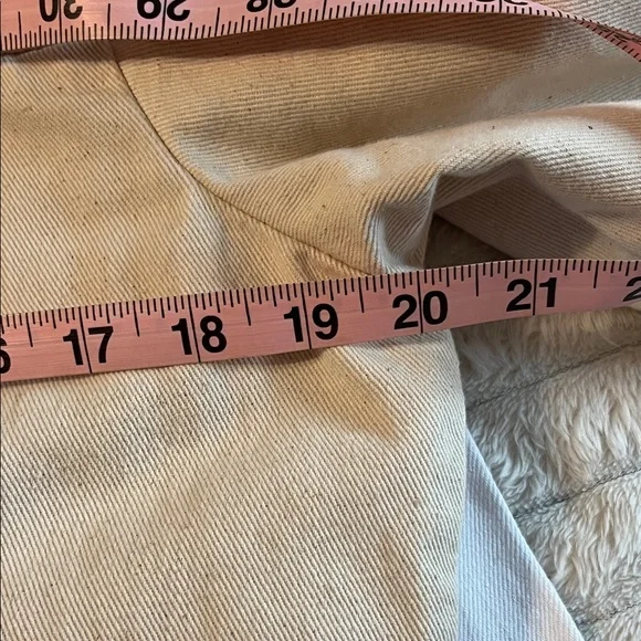 d. Jeans Classic Cream Denim Jacket Large - Picture 7 of 9